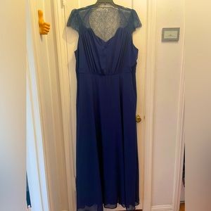 Blue lace long sleeve gown- ASOS brand